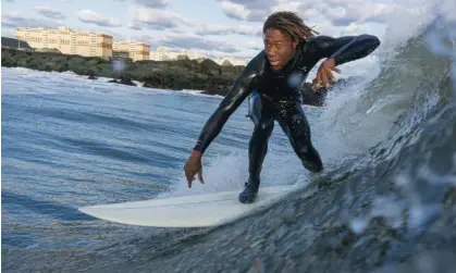  ?? Paul Godette surfing at Rockaway Beach. Photograph: Zane Elias ??