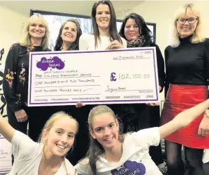  ??  ?? Dream Beams Events Committee members (from left), Michelle Lockhart, Deborah Wilson, Katie Jordan, Justine Foyle and Suzanne Baker. Front left, Annabelle (11) and Jemima Jordan (13).