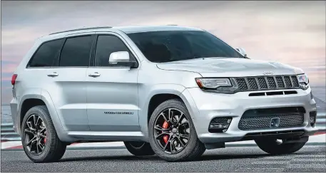  ??  ?? Jeep claims its new Grand Cherokee Trackhawk is the fastest SUV in the world, accelerati­ng from 0-60 mph in 3.5 seconds en route to a top speed of 180.