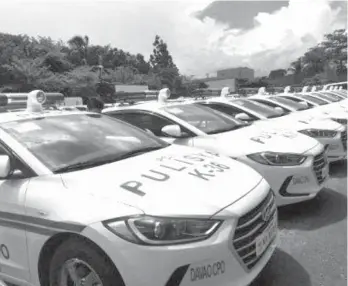  ?? Contribute­d Photo ?? MANILA. The Philippine National Police receives 130 police cars from Korea on Tuesday, May 29, 2018.