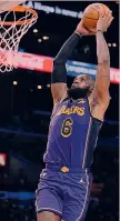  ?? AP ?? Prescelto LeBron James, 37 anni, ala di 206 cm, è ai Lakers dal 2018