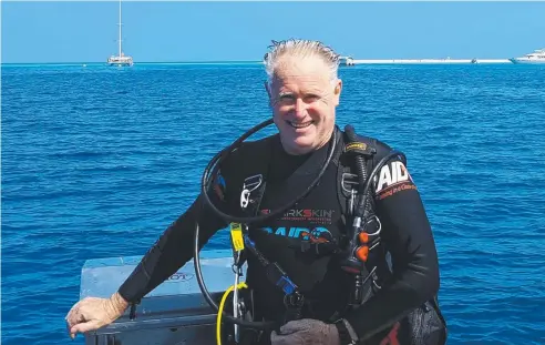  ??  ?? GLOBAL VISION: Terry Cummins is promoting the Far North as the new president of Dive Queensland.