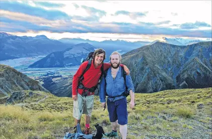  ?? PHOTO: SIGOURNEY KELLY ?? Going places . . . Festival of Colour performer James Rowland (right) with brother Matthew, of Glenorchy, on Mt McIntosh.