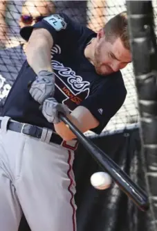  ?? CURTIS COMPTON/THE ASSOCIATED PRESS ?? Braves first baseman Freddie Freeman will start for Canada at next month’s World Baseball Classic: “Just being there is going to be the greatest thing.”