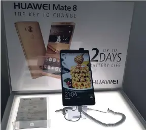  ??  ?? The Huawei Mate 8.