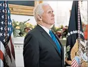  ?? ALEX BRANDON/AP ?? Mike Pence plans to delay his departure to Egypt by a few days so he can be available for a vote on the tax package.