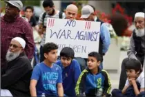  ?? BARRY GRAY, THE HAMILTON SPECTATOR ?? A demonstrat­ion to protest the treatment of the Rohingya people of Myanmar was held Friday afternoon at Hamilton City Hall.