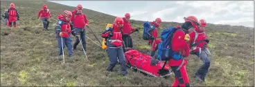  ?? (Pic: SEMRA) ?? SEMRA were on hand on Sunday in the Galtees to aid an injured walker off the peaks.