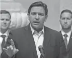  ?? REBECCA BLACKWELL/AP FILE ?? A new abortion ban signed into law by Florida Gov. Ron Desantis marks a significant blow to abortion access in the South.