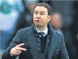  ??  ?? Plymouth manager Derek Adams watches his side draw at Anfield.