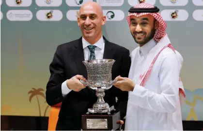  ?? Photograph: Amr Nabil/AP ?? Luis Rubiales (left) has been detained amid an ongoing corruption probe into the deal to hold the Spanish Super Cup in Saudi Arabia.