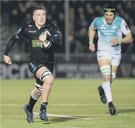  ??  ?? 2 Flanker Matt Fagerson has been called into the Scotland squad after impressing for Glasgow Warriors. ‘He is a guy who just works and works,” says Andrew Henderson, his former school coach.