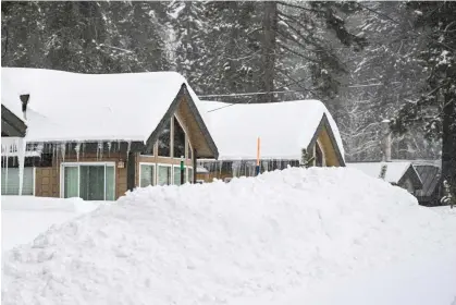  ?? ?? The snowpack supplies roughly 30% of California’s water as it melts. Photograph: Tayfun Coskun/Anadolu via Getty Images