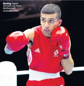  ??  ?? Boxing Aqeel Ahmed (25), from Motherwell, received £6000