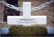  ?? VIRGINIA MAYO — THE ASSOCIATED PRESS ?? This shows the grave marker of French WWI soldier Augustin Trebuchon in Vrigne-Meuse, France. His tiny plot is almost on the front line where the guns finally fell silent at 11 a.m. on the 11th day of the 11th month in 1918, after a four-year war that had already killed millions.