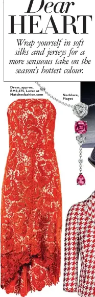  ??  ?? Dress, approx. RM3,675, Lover at Matchesfas­hion.com Necklace, Piaget