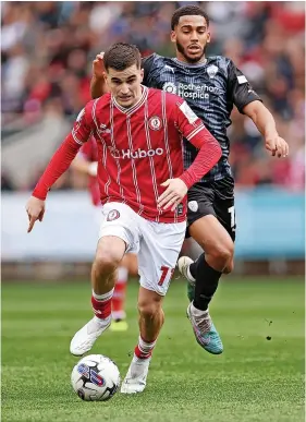  ?? ?? Anis Mehmeti on the ball for Bristol City against Rotherham