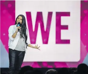  ?? ARLEN REDEKOP ?? Lilly Singh, actress and YouTube entertaine­r, was in town in November for We Day Celebratio­ns at Rogers Arena.