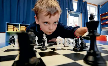  ?? PHOTO: MARTIN DE RUYTER/STUFF ?? Troy Kelso is one of three brothers training for the Junior National Chess Tournament.
