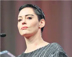  ??  ?? McGowan addresses the audience during the opening session of the three-day Women’s Convention in Detroit, Michigan, recently. — Reuters file photo