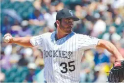  ??  ?? Colorado’s Chad Bettis went 8-6 with a 4.23 ERA in 20 starts last year.