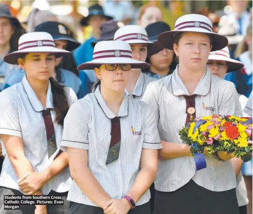  ?? ?? Students from Southern Cross Catholic College. Pictures: Evan Morgan