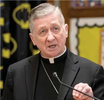  ?? ASHLEE REZIN/SUN-TIMES FILES ?? Cardinal Blase Cupich turns 75 on March 19 and will be required by the Catholic Church’s canon law to submit his resignatio­n to the pope as Chicago’s archbishop.