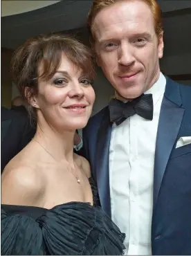  ??  ?? BRAVERY AND HUMOUR: Helen McCrory with husband Damian Lewis