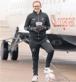  ?? ?? HIGH LIFE: Katie Anderson flies 300 miles for training in Dundee.