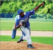  ?? Photos by Teri Seibert ?? Bristol Legion pitcher Justin Patman on the hill for Post 382.