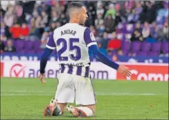  ?? ?? Anuar, en un partido con el Valladolid.