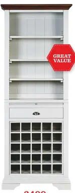  ??  ?? £499 great value Perfect for an abundance of storage, especially wine, with this eaton dresser, DUNELM