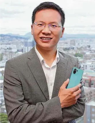  ?? CORTESIA ?? Michael Feng, country manager Colombia de Xiaomi, anunció la presentaci­ón e invitó a participar.