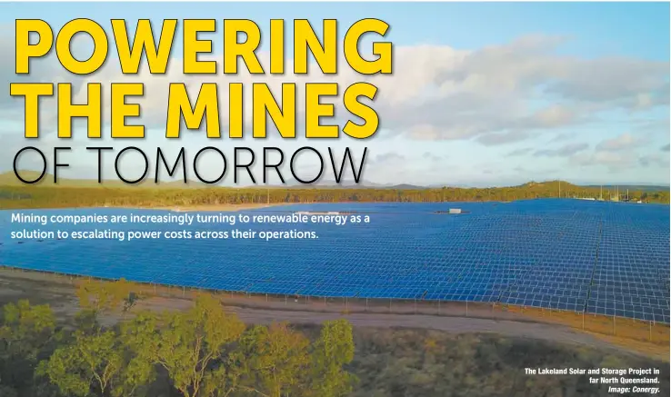  ?? Image: Conergy. ?? The Lakeland Solar and Storage Project in far North Queensland.