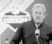  ?? DARRON CUMMINGS/ASSOCIATED PRESS ?? Denver GM John Elway says the Broncos will be “open for business on the fifth pick depending on how things fall.”