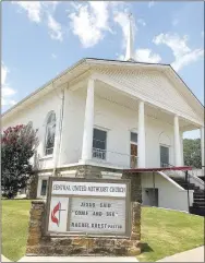  ?? PHOTOS BY DENISE NEMEC SPECIAL TO ENTERPRISE-LEADER ?? Central United Methodist Church in Lincoln is located at the corner of West Starr Avenue and Bean Street, next door to the Arkansas Country Doctor Museum. The church was establishe­d in 1902.