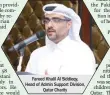  ??  ?? Fareed Khalil Al Siddieqy, Head of Admin Support Division, Qatar Charity