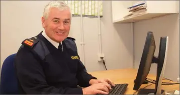  ??  ?? Superinten­dent Gerry McGrath at Gorey Garda Station last week.