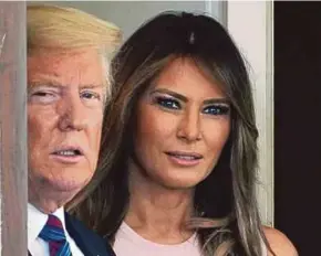  ?? AFP PIC ?? The United States President Donald Trump and First Lady Melania Trump at the White House in Washington,DC.