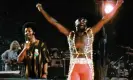  ?? ?? Jesse Jackson and Isaac Hayes at Wattstax festival Photograph: Stax Records