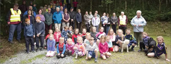  ??  ?? The launch of Lacken wood walking trail as part of the Wexford Walking Trail launch.