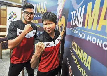  ??  ?? The best place to win it: Triathlete­s Irene Chong See Win (right) and Rikigoro Shinozuka are hoping to get medals at the KL SEA Games next month. — Bernama