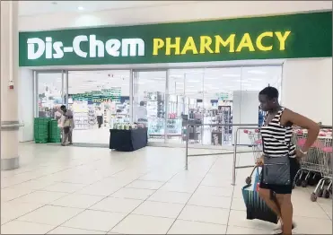  ?? PHOTO: SIMPHIWE MBOKAZI/AFRICAN NEWS AGENCY (ANA) ?? Dis-Chem says it will continue to grow and remain focused on adding retail stores to its base.