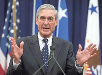  ?? SAUL LOEB, AFP/GETTY IMAGES ?? Robert Mueller left the Department of Justice on Aug. 1, 2013, after heading the FBI in the Bush and Obama administra­tions. He was the longest-serving FBI chief since J. Edgar Hoover.
