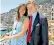  ?? ?? Richard Harpin and his wife Kate in Monaco. The couple run a pub and ferry service in their Yorkshire village