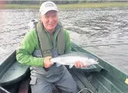  ??  ?? Big fish Stewart Inglis caught this 3½lb trout at Lake of Menteith