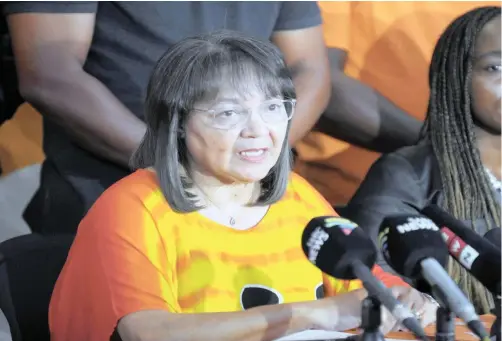  ?? | ARMAND HOUGH African News Agency (ANA) ?? PATRICIA de Lille unveils the interim national leadership committee of her new political party Good to the press.