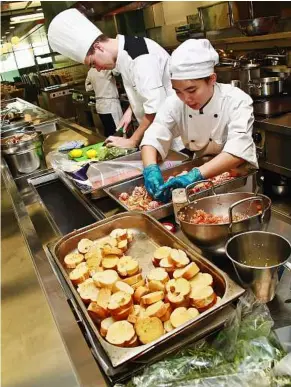  ??  ?? Culinary arts students obtain high-quality learning experience­s via the extensive teaching facilities at Taylor’s University Lakeside Campus.