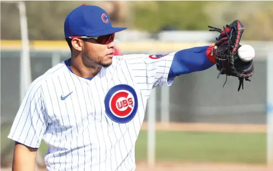  ?? JOHN ANTONOFF/SUN-TIMES ?? Catcher Willson Contreras says trade rumors don’t bother him. ‘‘Those make me proud because [of] everything that I’ve done to be where I’m at,’’ he says.