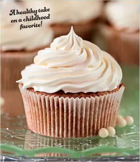  ??  ?? A healthy take on a childhood
favorite!
13 ⁄4 cups all-purpose gluten-free flour cup maple or coconut sugar tsp. aluminumfr­ee baking powder tsp. baking soda tsp. cinnamon tsp. Himalayan salt cup unsweetene­d applesauce ripe banana, peeled and...